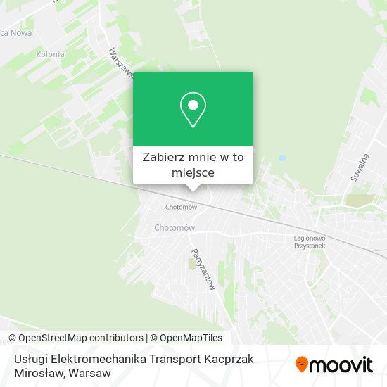 Mapa Usługi Elektromechanika Transport Kacprzak Mirosław