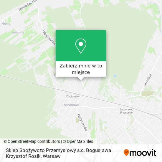 Mapa Sklep Spożywczo Przemysłowy s.c. Bogusława Krzysztof Rosik