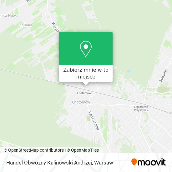 Mapa Handel Obwoźny Kalinowski Andrzej