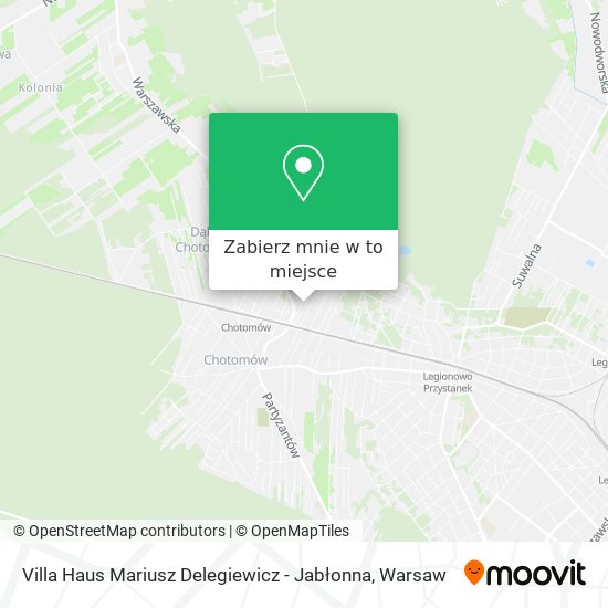 Mapa Villa Haus Mariusz Delegiewicz - Jabłonna