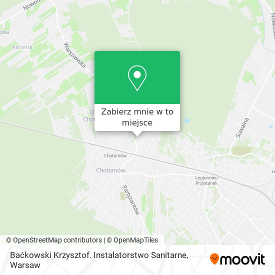 Mapa Baćkowski Krzysztof. Instalatorstwo Sanitarne