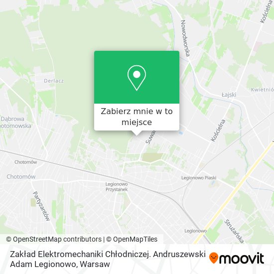 Mapa Zakład Elektromechaniki Chłodniczej. Andruszewski Adam Legionowo