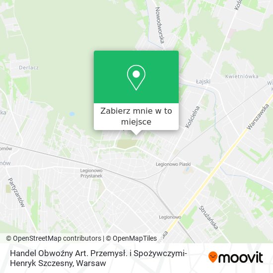 Mapa Handel Obwoźny Art. Przemysł. i Spożywczymi-Henryk Szczesny