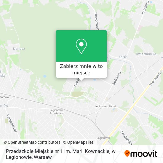 Mapa Przedszkole Miejskie nr 1 im. Marii Kownackiej w Legionowie