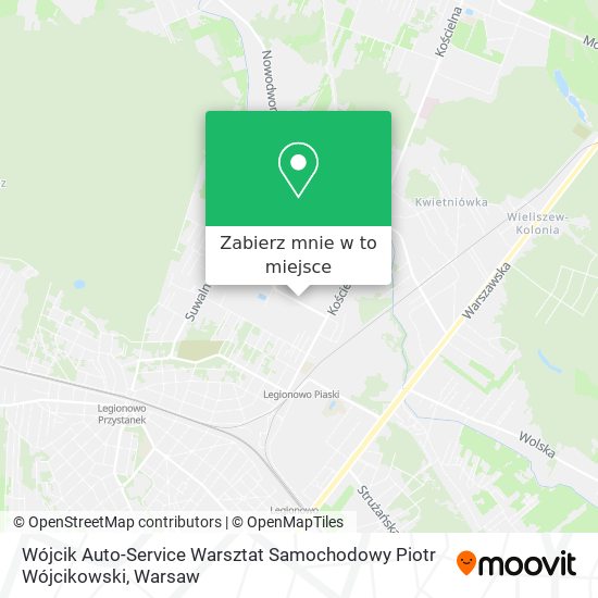 Mapa Wójcik Auto-Service Warsztat Samochodowy Piotr Wójcikowski