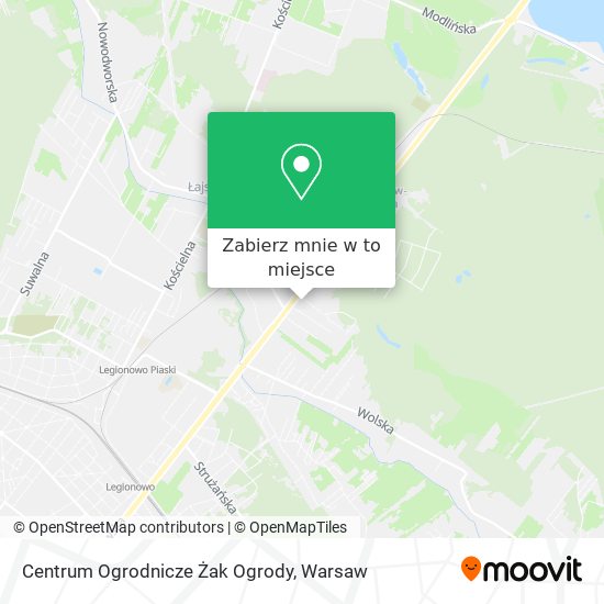 Mapa Centrum Ogrodnicze Żak Ogrody