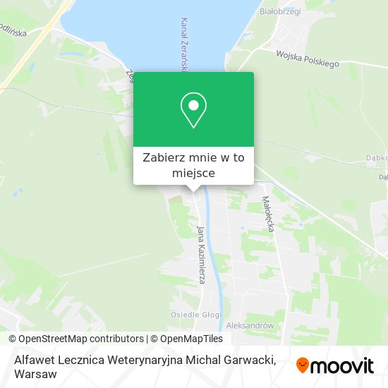 Mapa Alfawet Lecznica Weterynaryjna Michal Garwacki