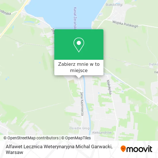 Mapa Alfawet Lecznica Weterynaryjna Michal Garwacki