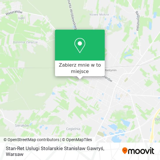 Mapa Stan-Ret Usługi Stolarskie Stanisław Gawryś