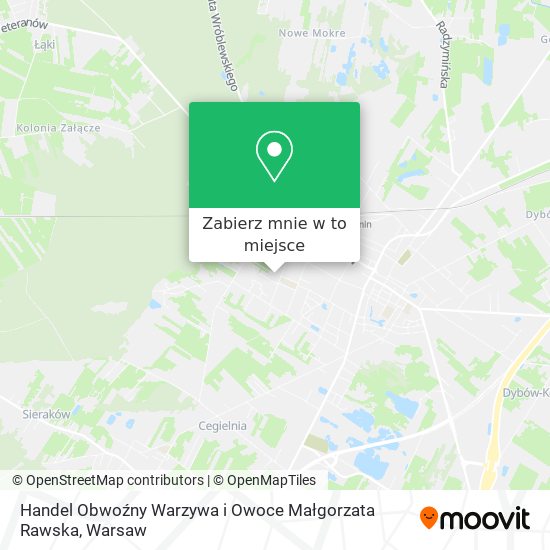 Mapa Handel Obwoźny Warzywa i Owoce Małgorzata Rawska