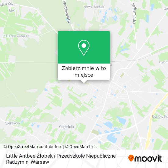 Mapa Little Antbee Żłobek i Przedszkole Niepubliczne Radzymin