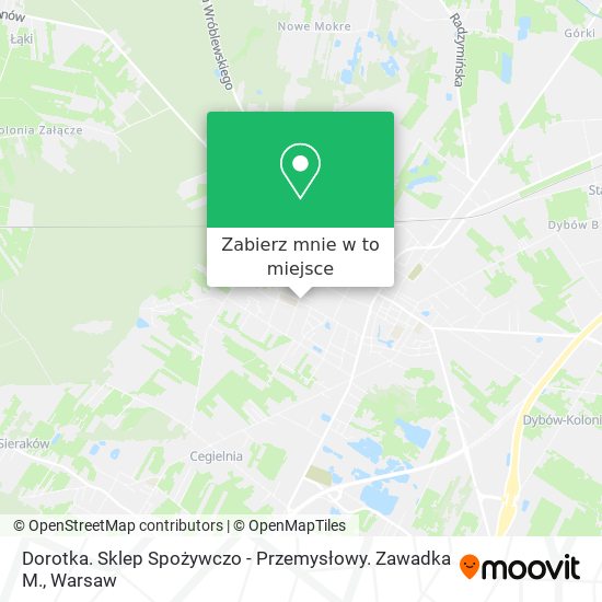 Mapa Dorotka. Sklep Spożywczo - Przemysłowy. Zawadka M.