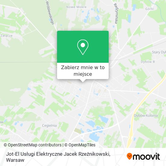 Mapa Jot-El Usługi Elektryczne Jacek Rzeźnikowski