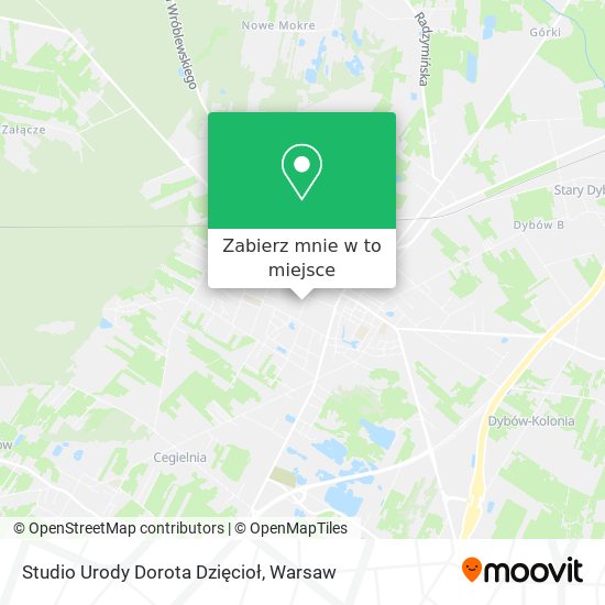 Mapa Studio Urody Dorota Dzięcioł