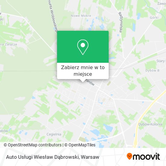 Mapa Auto Usługi Wiesław Dąbrowski