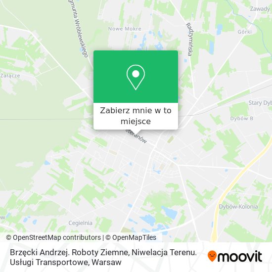 Mapa Brzęcki Andrzej. Roboty Ziemne, Niwelacja Terenu. Usługi Transportowe