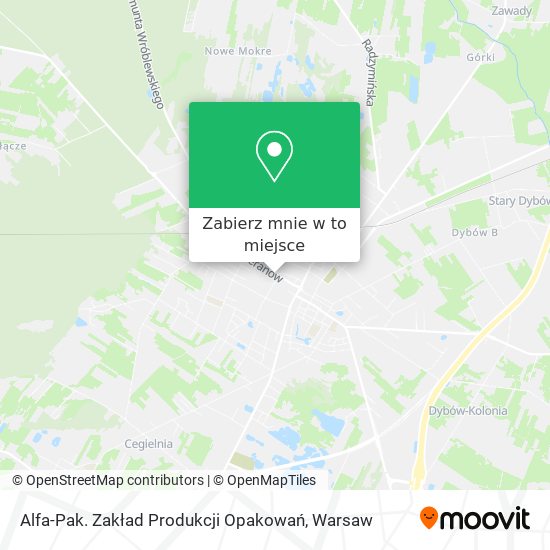 Mapa Alfa-Pak. Zakład Produkcji Opakowań