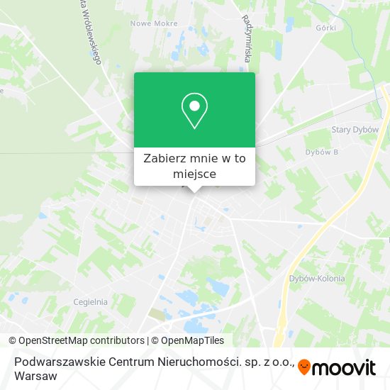 Mapa Podwarszawskie Centrum Nieruchomości. sp. z o.o.