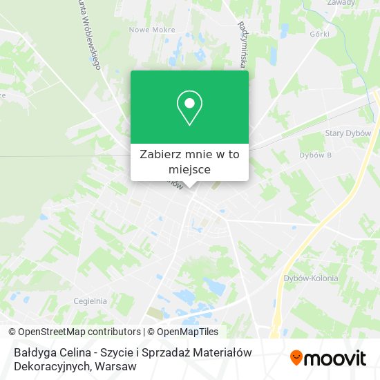 Mapa Bałdyga Celina - Szycie i Sprzadaż Materiałów Dekoracyjnych