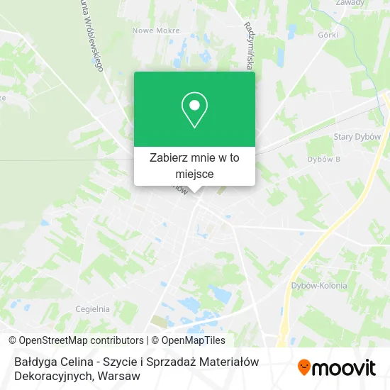 Mapa Bałdyga Celina - Szycie i Sprzadaż Materiałów Dekoracyjnych