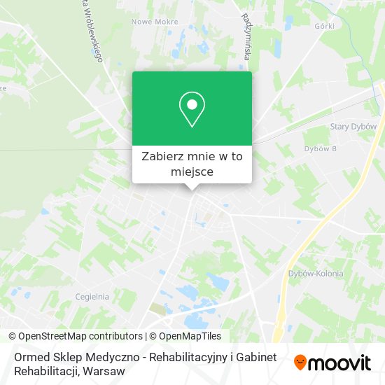 Mapa Ormed Sklep Medyczno - Rehabilitacyjny i Gabinet Rehabilitacji