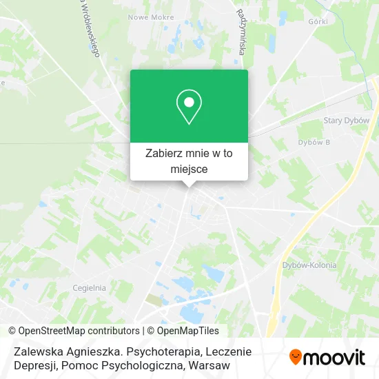 Mapa Zalewska Agnieszka. Psychoterapia, Leczenie Depresji, Pomoc Psychologiczna