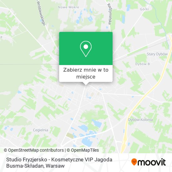 Mapa Studio Fryzjersko - Kosmetyczne VIP Jagoda Busma-Składan