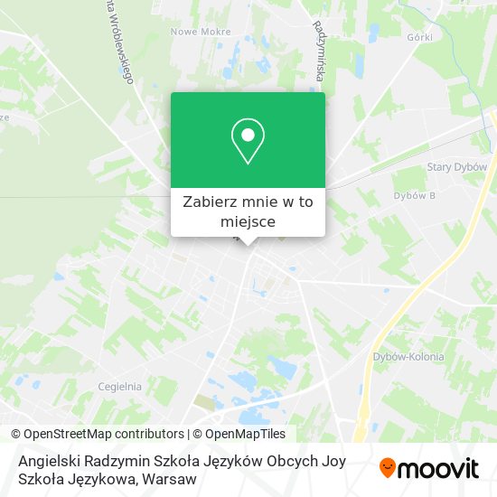 Mapa Angielski Radzymin Szkoła Języków Obcych Joy Szkoła Językowa