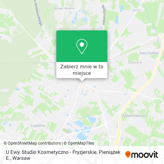 Mapa U Ewy. Studio Kosmetyczno - Fryzjerskie. Pieniążek E.