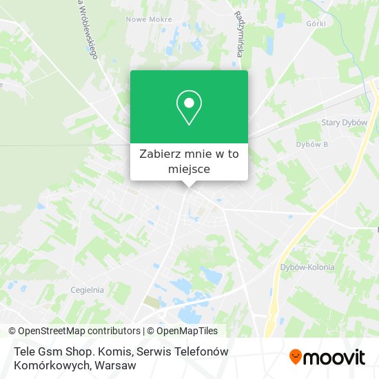 Mapa Tele Gsm Shop. Komis, Serwis Telefonów Komórkowych