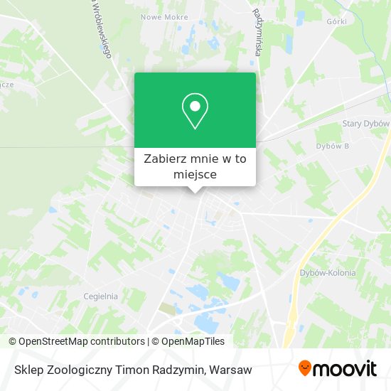 Mapa Sklep Zoologiczny Timon Radzymin