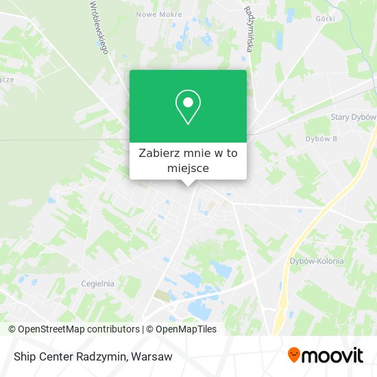 Mapa Ship Center Radzymin