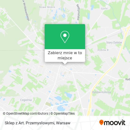 Mapa Sklep z Art. Przemysłowymi