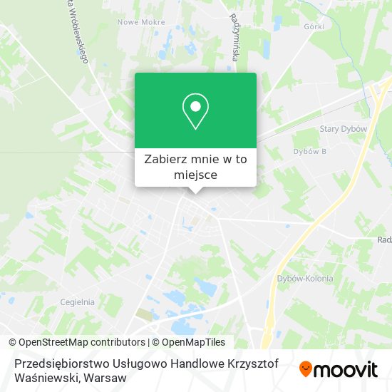 Mapa Przedsiębiorstwo Usługowo Handlowe Krzysztof Waśniewski