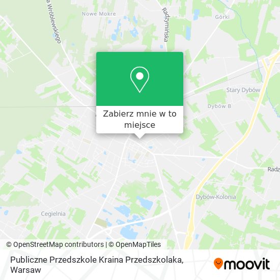 Mapa Publiczne Przedszkole Kraina Przedszkolaka