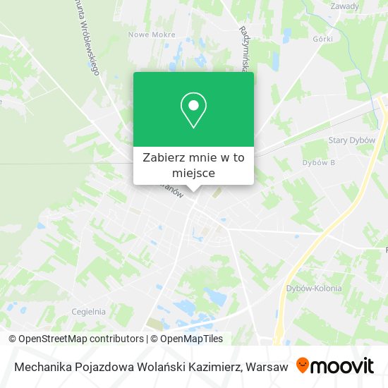 Mapa Mechanika Pojazdowa Wolański Kazimierz