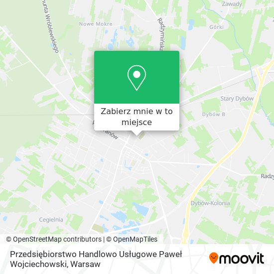 Mapa Przedsiębiorstwo Handlowo Usługowe Paweł Wojciechowski