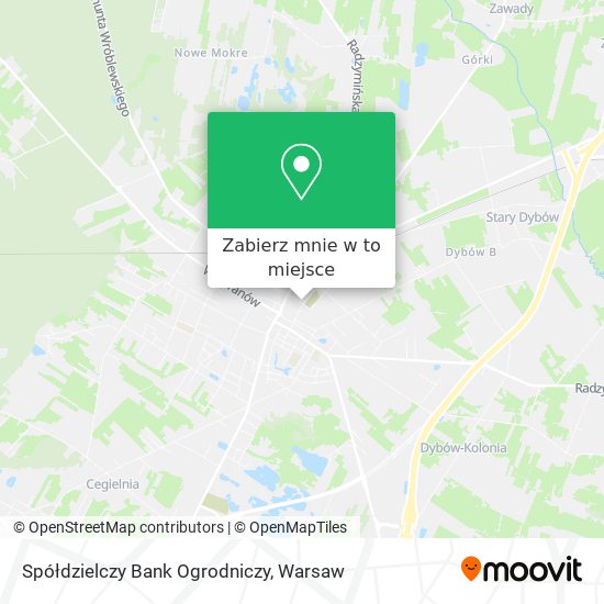 Mapa Spółdzielczy Bank Ogrodniczy