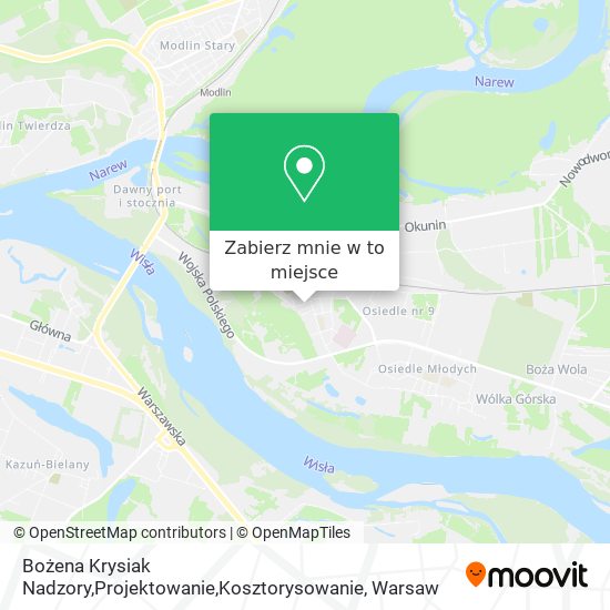 Mapa Bożena Krysiak Nadzory,Projektowanie,Kosztorysowanie