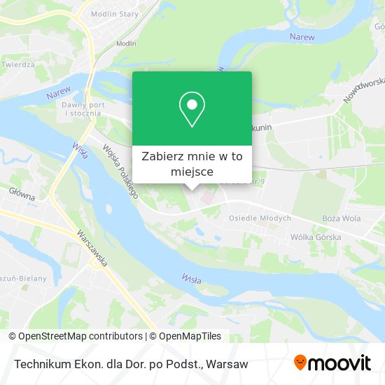 Mapa Technikum Ekon. dla Dor. po Podst.