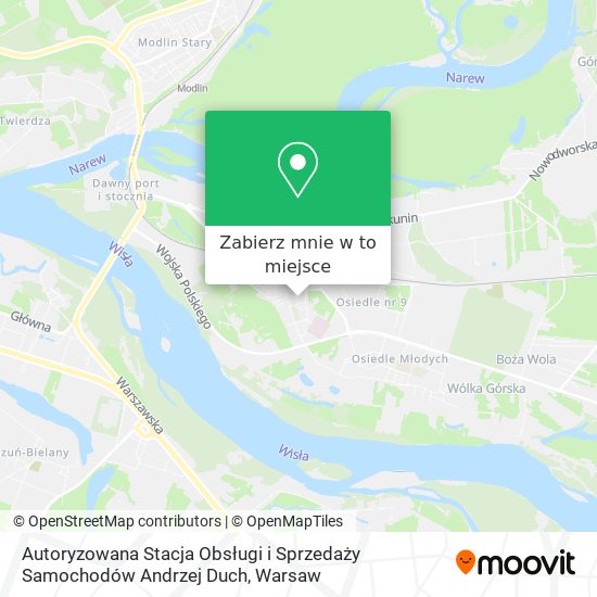 Mapa Autoryzowana Stacja Obsługi i Sprzedaży Samochodów Andrzej Duch