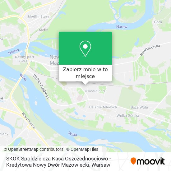 Mapa SKOK Spóldzielcza Kasa Oszczednosciowo - Kredytowa Nowy Dwór Mazowiecki