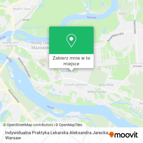 Mapa Indywidualna Praktyka Lekarska Aleksandra Jarecka