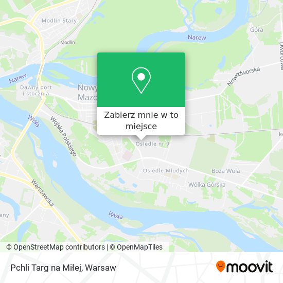 Mapa Pchli Targ na Miłej