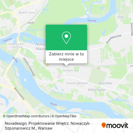 Mapa Novadesign. Projektowanie Wnętrz. Nowaczyk-Szponarowicz M.