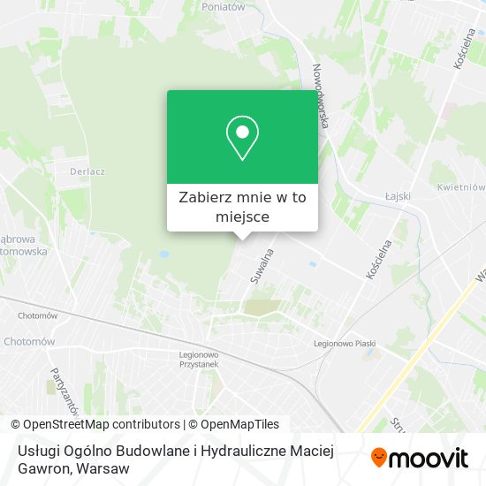 Mapa Usługi Ogólno Budowlane i Hydrauliczne Maciej Gawron