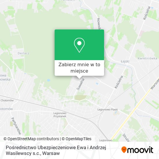 Mapa Pośrednictwo Ubezpieczeniowe Ewa i Andrzej Wasilewscy s.c.