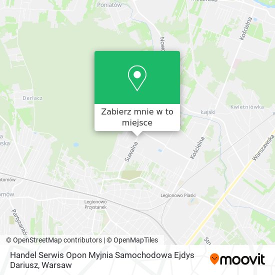 Mapa Handel Serwis Opon Myjnia Samochodowa Ejdys Dariusz