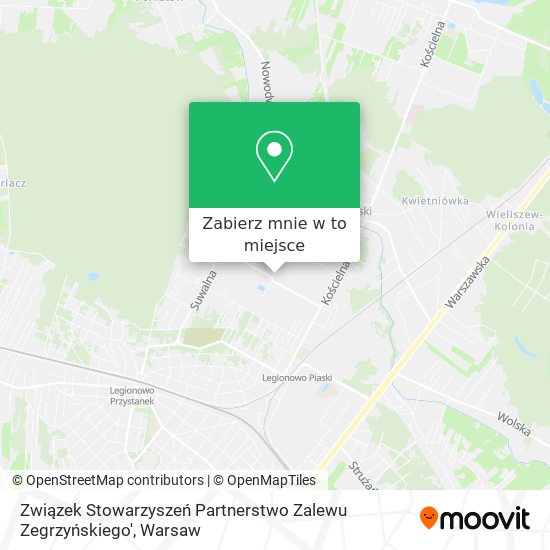 Mapa Związek Stowarzyszeń Partnerstwo Zalewu Zegrzyńskiego'