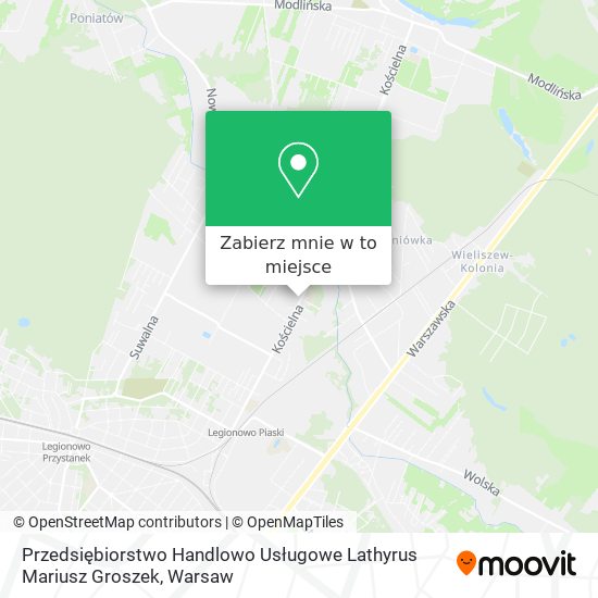 Mapa Przedsiębiorstwo Handlowo Usługowe Lathyrus Mariusz Groszek